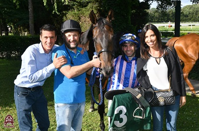 Con Mario Sanna Fauda si isola fra i 3 anni del GP dei Puledri Anglo Arabi a Firenze
